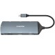 Hub CANYON DS-15, 8in1, USB-C, siv