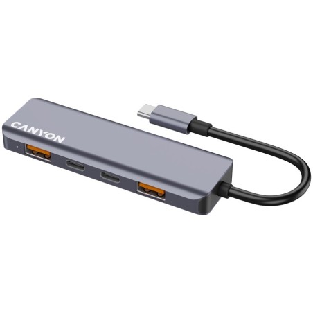 USB Hub CANYON DS-18, USB-C, siv