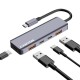 Hub CANYON DS-18, 5in1, USB-C, siv