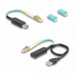 Line extender Delock USB set optični LC duplex do 100m, 66466