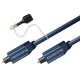 Kabel CLICKTRONIC Toslink optični avdio, 0,5m, moder