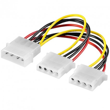 Adapter GOOBAY molex 1x HDD (moški), 2x HDD (ženski) 4-pin za trdi disk/CD-ROM