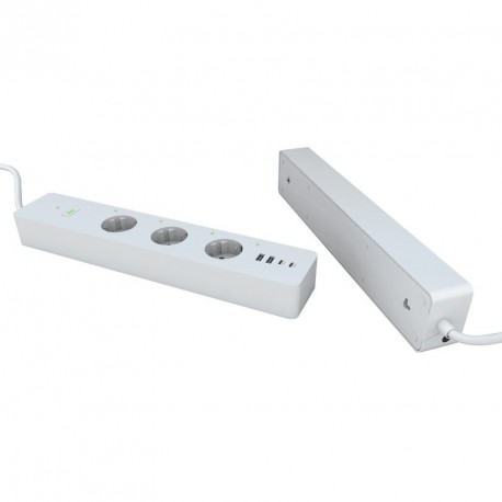 Razdelilec WOOX R6132, 3x Schuko 2x USB2.0 2x USB-C