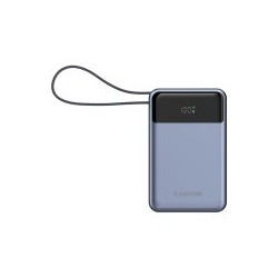 Prenosna baterija CANYON OnPower 600 built-in cable 20000 mAh PD65W, siva