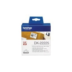 Trak BROTHER DK-22225, 38mm x 30,48m, črna na beli