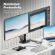 Priklopna postaja Digitus DA-70915, USB-C 3.2, 8v1, siva