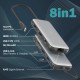 Priklopna postaja Digitus DA-70915, USB-C 3.2, 8v1, siva