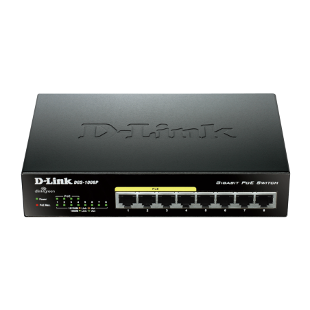 Stikalo (switch) 8 port 10/100/1000 PoE D-Link DGS-1008P