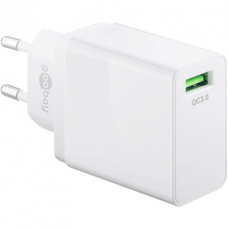 Polnilec Goobay USB QC3.0 (18W) bel