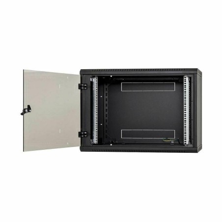 Zidni kabinet Triton 6U 370 600x400, črn, sestavljen