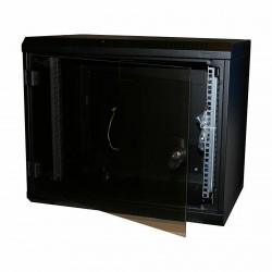 Zidni kabinet Triton 9U 500 600x400, črn, sestavljen