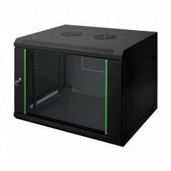 Zidni kabinet Digitus 7U 416 600x450, črn, sestavljen
