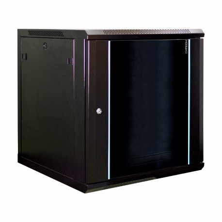 Zidni kabinet DATECH 18U 901 600x450, črn + polica