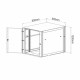 Samostoječi kabinet Triton 27U 1300 600x800, siv, sestavljen