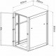 Samostoječi kabinet Triton 18U 900 600x600, črn, sestavljen