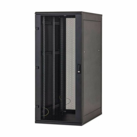 Samostoječi kabinet Triton 27U 1300 600x900, črn, sestavljen, perf. vrata