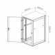 Samostoječi kabinet Triton 27U 1300 600x900, črn, sestavljen, perf. vrata