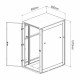 Samostoječi kabinet Triton 42U 1970 600x800, siv, sestavljen, perf. vrata