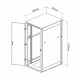 Samostoječi kabinet Triton 42U 1970 800x600, siv, sestavljen