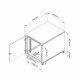 Samostoječi kabinet Triton 12U 620 600x900, siv, sestavljen, s kolesi