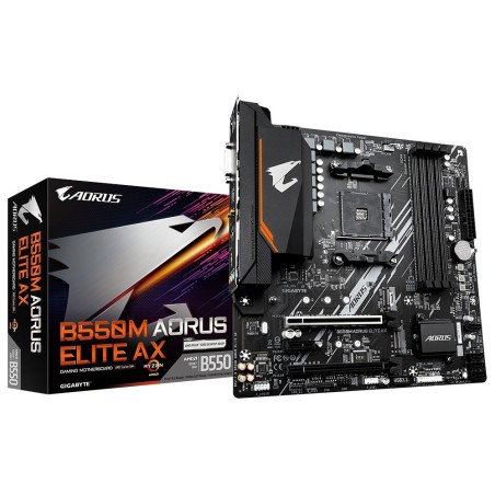 Matična plošča GIGABYTE B550M AORUS ELITE AX, DDR4, AM4, mATX
