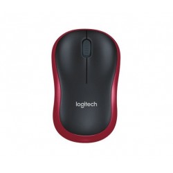 Miška Logitech M185 Wireless, rdeča