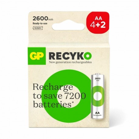 Polnilna baterija GP AA-2600 mAh Ni-Mh 6 kom 4010008