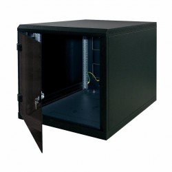 Zidni kabinet Triton 12U 635 600x400, črn, sestavljen