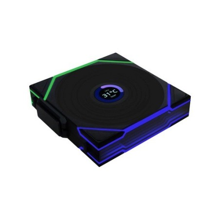 Ventilator Lian Li UNI FAN TL Wireless LCD, 120mm, črn