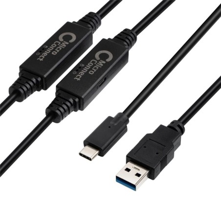 Kabel MicroConnect USB C-A 3.2, 10m, črn