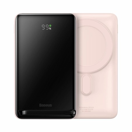 Prenosna baterija Powerbank Baseus, 10.000mAh, 20W, magsafe, roza