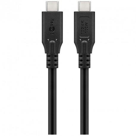 Napajalni podatkovni kabel​ GOOBAY USB-C na USB-C, 3m, črn