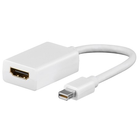 Adapter GOOBAY Mini DisplayPort (M) na HDMI (Ž), 0,15m, bel