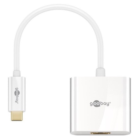 Adapter GOOBAY USB-C (M) na HDMI (Ž), 0,2m, bel
