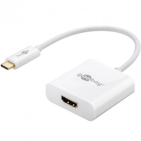 Adapter GOOBAY USB-C (M) na HDMI (Ž), 0,2m, bel