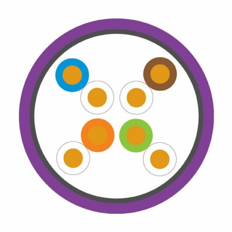 Mrežni kabel Leviton CAT.6A RDT U/UTP Eca 305m vijoličen, 9001089