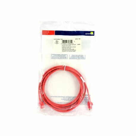 Mrežni kabel Leviton patch UTP CAT.6 6,1m rdeč, 9030345