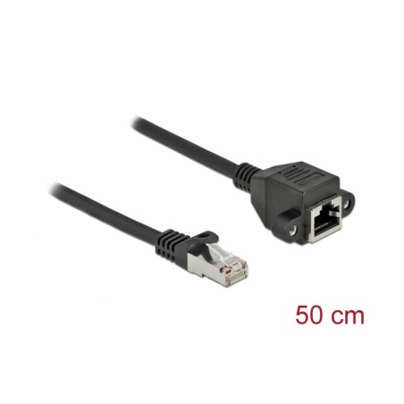 Mrežni kabel Delock patch SFTP CAT.6A, 0,5m, črn, 86999