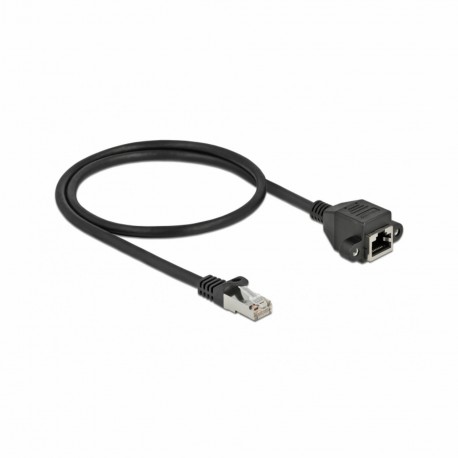 Mrežni kabel Delock patch SFTP CAT.6A, 0,5m, črn, 86999