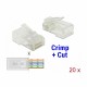 Konektor Delock RJ45 CAT.6 UTP Crimp & Cut pak/20, 9060025