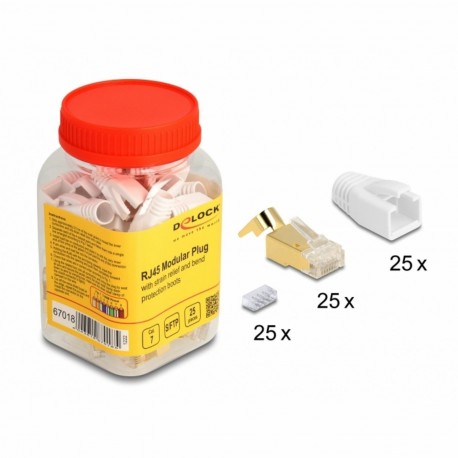 Konektor Delock RJ45 CAT.7 SFTP (25/pak), 9060051