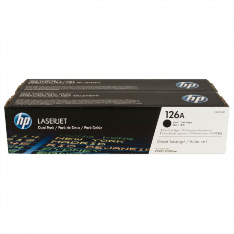 Toner HP CE310AD (126A), dvojno pakiranje, črn