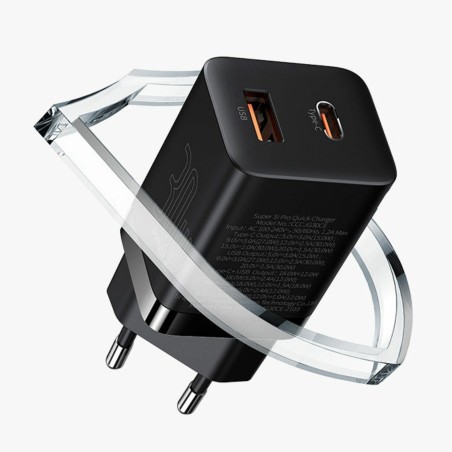 Baseus polnilec 30W USB/TipC QC Super pro črn CCSUPP-E01