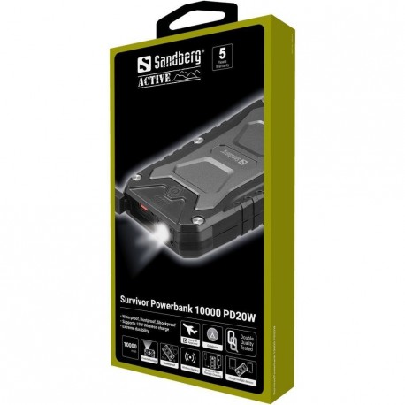 Prenosna baterija Powerbank Sanberg Survivor 10.000mAh
