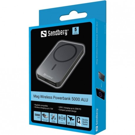 Prenosna baterija Powerbank Sandberg, MagSafe, 5.000mAh
