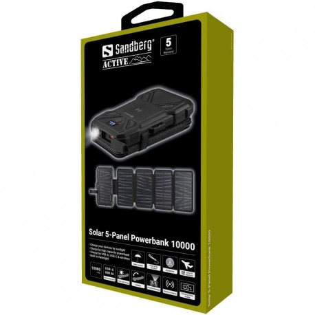 Solarna baterija Powerbank Sandberg, 10.000mAh