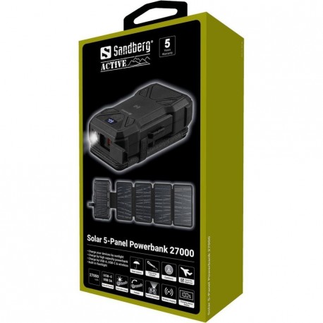 Solarna baterija Powerbank Sandberg, 27.000mAh