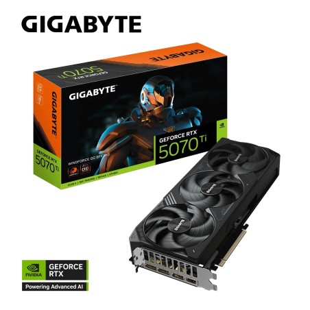 Grafična kartica GIGABYTE GeForce RTX 5070 Ti WINDFORCE OC SFF, 16GB GDDR7