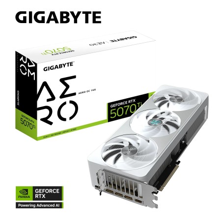Grafična kartica GIGABYTE GeForce RTX 5070 Ti AERO OC, 16GB GDDR7