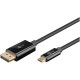 Kabel GOOBAY USB-C (M) na DisplayPort (M), 2m, črn